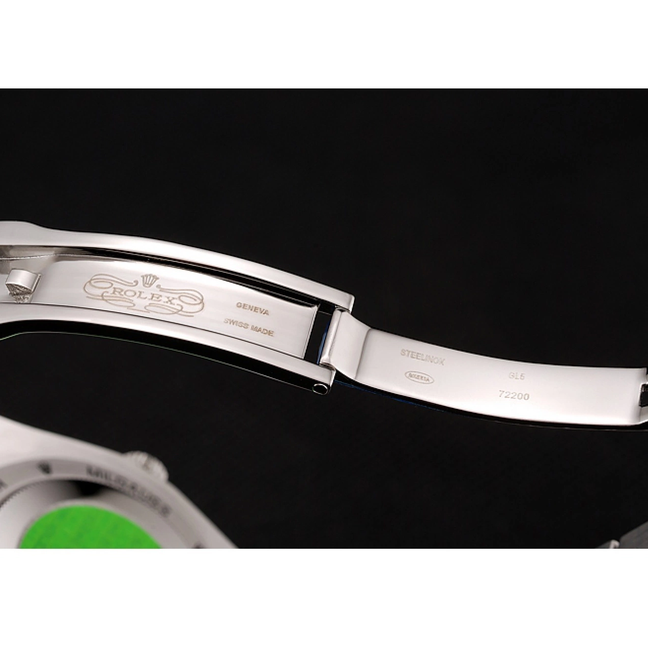 Aaa replica watch Day-Date Bracelet Swiss Stainless Rolex Black Case Diamond Diamond Steel Dial 1453966 Numerals 0522